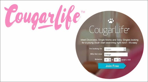 Cougar Life logo and homepage screenshot