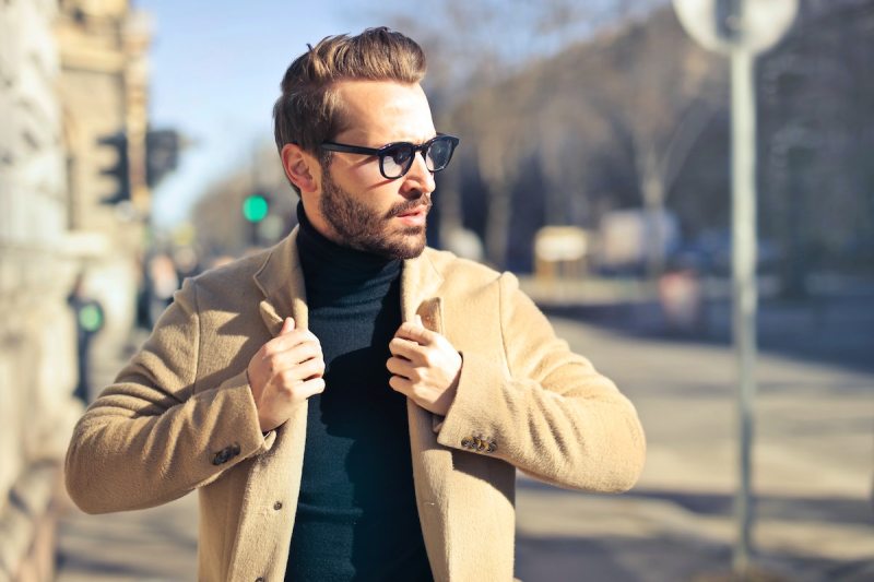 Man in jacket and turtleneck